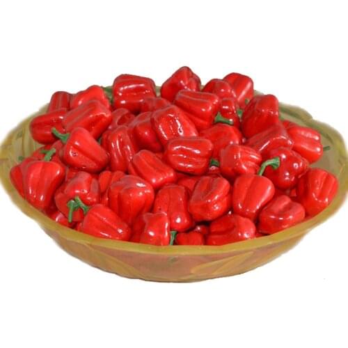 30pc artificial color sweet pepper faux fruit fake Bell Pepper for home kitchen artificial flower green