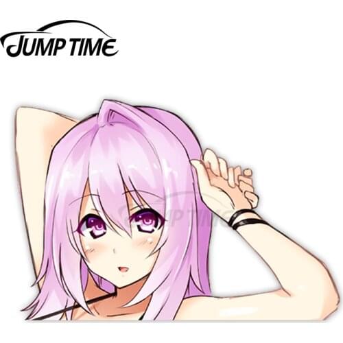 Jump Time Cu-no Yayoi Sakura 8.8 Sexy Big Head Anime Girl Vinyl Decal Waifu Peeker Car Stickers