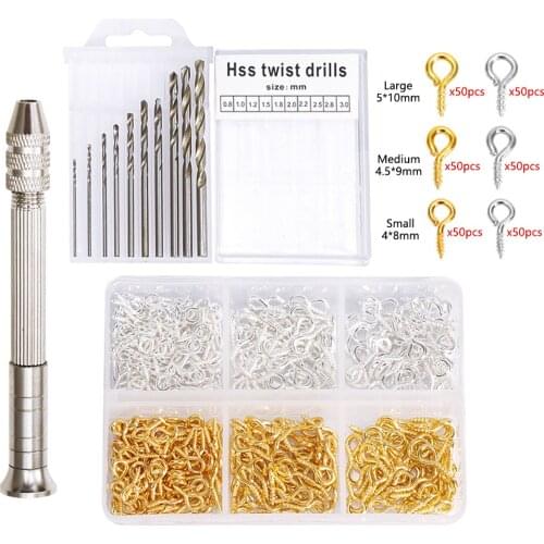 Jewelry Set Molds Silicone Jewelry Moulds Screw With Hand Twist Drill Gold Silver Eye Pins UV Resin Mold Necklace Pendant Making