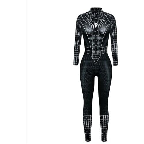 Halloween cosplayexplosions Black Spider Iron M digital player jumpsuit womens slim sports tightsVispera de Todos los Santos