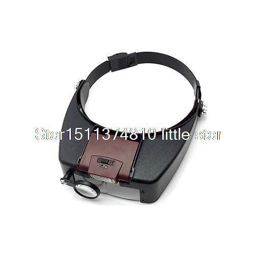 Loupe 10X Magnifying Glass Magnifier LED Head Light Pocket-sized Headlamp