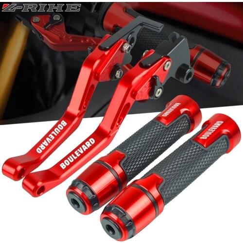 Motorcycle Parts CNC Brake Clutch Lever Handlebar Knobs Handle Hand Grips Ends FOR SUZUKI C90 BOULEVARD 2005 2006 2007 2008 2009