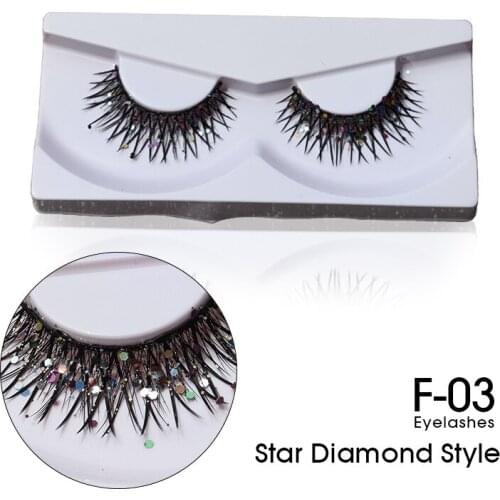 Colorful Wedding Rhinestone Laser High Quality False Eyelashes TAOLING Feather Lashes Extension Leopard print Makeup Eye Lashes