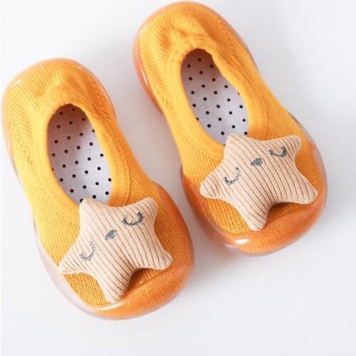 2021 Infant New Baby Girl Toddler Shoes Socks Nonslip Floor Socks Shoes Baby Cartoon Doll Soft Rubber Sole Shoes Baby Boy Shoes