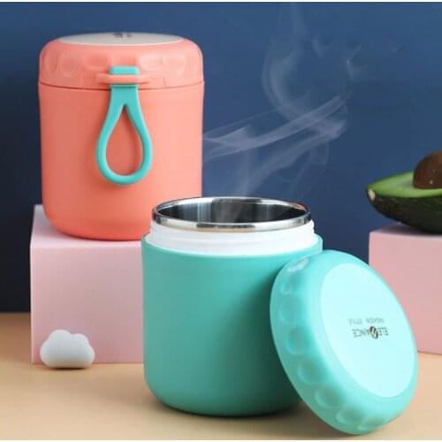 Portable Single Wall Lunch Box Soup Holder Portable Food Container for Kids School Office Thermos Lunch Box Food Soup Leakproof