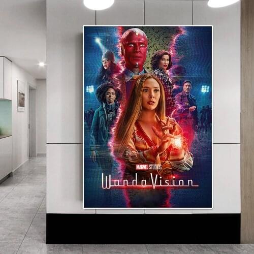 Marvel Superhero WandaVision TV Series Poster Avengers Classic Film Canvas Painting Wall Art Picture Living Room Home Decoration