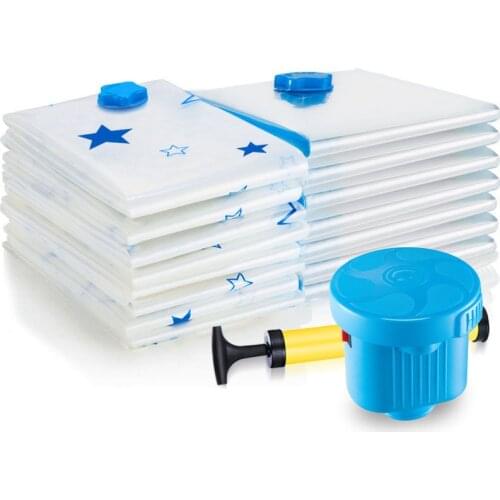 Transparent Vacuum Bag For Clothes Blanket Storage Bag Home Wardrobe Organizer Seal Compressed Bag Saving Space Closet Organizer