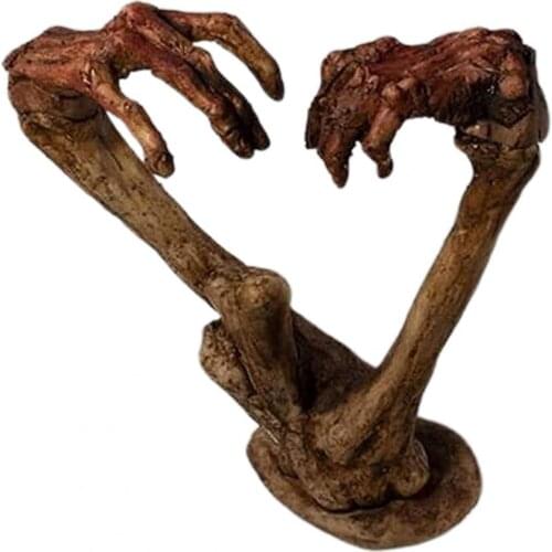 Skull Hand Ornaments Realistic Heart Shaped Hand Widely Applied Love Hands Soul Skull Ornaments for Garden Dropshipping 201