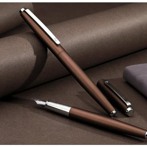 HD Fountain Pen Extra Fine Nib 0.4mm Small Bent Nib 0.6mm Wiredrawing Vintage Luxury Pens for Men Women Business Gift Stationery