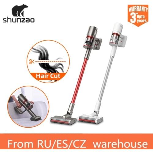 Shunzao Z11 Pro Handheld Cordless Vacuum Cleaner 26kPa 150AW Strong Suction Hair Cutting Wireless Removal Cleaner Tools for Home