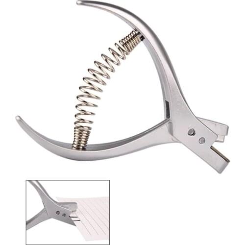 LMDZ Steel Handheld Slot Puncher ID Card Photo Badge Hole Punching Tool Punching Tool for Leather Craft Punches DIY Hand Tools