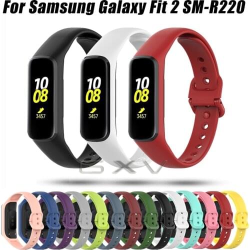 Silicone Sport Strap for Samsung Galaxy Fit2 SM-R220 Wristband Bracelet Replacement Band for Samsung Galaxy Fit 2 Band