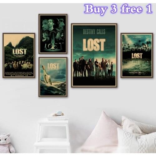 Lost American TV Series Diaries Decorative Painting Wall Decor Bar Poster Kraft Paper Retro Poster