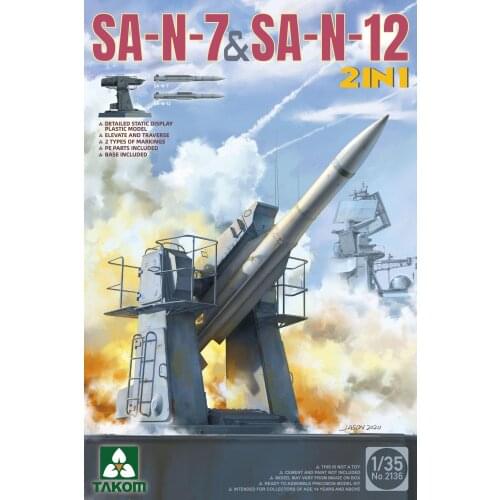 TAKOM 2136 1:35 SCALE SA-N-7&SA-N-12 2IN1 BASE INC Plastic model kit
