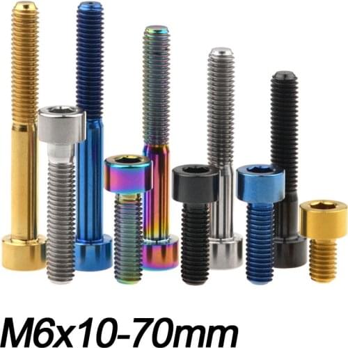 Xingxi Titanium Ti Bolt M6X10 15 18 20 25 30 35 40 45 50 55 60 65mm Stigma Screw for MTB/Road Bicycle Seatpost Headset Brake