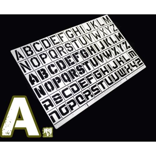 Heavy Equipment Letters Stenciling Template Leakage Spray Plate Tool AJ0045 1/35