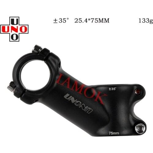 UNO Bike 35 Degree 60-135mm Black/Silver Stem Iamok Red/White/Gray Logo Stems Road Bicycle Parts