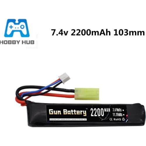 Water Gun 2S 7.4V 2200mAh 40C Lipo Battery for Mini Airsoft BB Air Pistol Electric Toys Guns Parts 1pcs to 10pcs