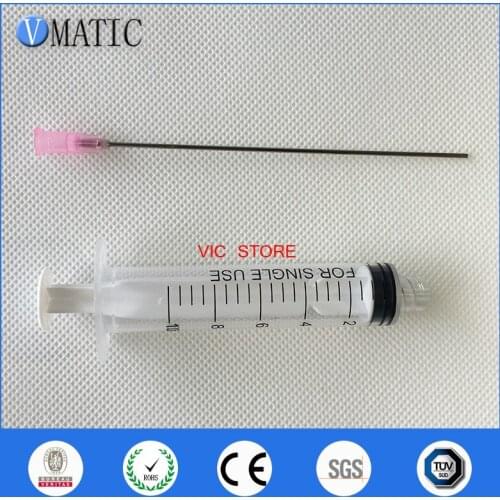 High Quality Non Sterilized 5Pcs 10ml/cc Plastic Syringe + 18G Luer Lock Dispensing Needle Tips 10cm 100mm Tube Length
