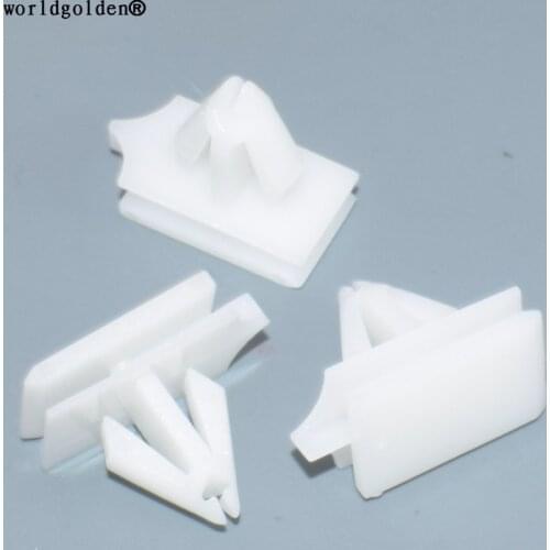 Worldgolden 100pcs plastic clip Rocker Panel Retaining Clip for GM#10323057