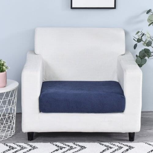 Jacquard Sofa Seat Cushion Cover Chair Cover Furniture Protector Stretch Polar Fleece Spandex Washable Removable Slipcover