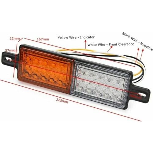 1.8W Indicator Light 167mm*57mm*22mm Universal Indicator Side Marker 12V-24V