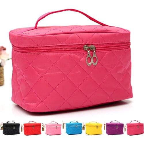 2019 New Cosmetic Box Female Quilted Professional Cosmetic Bag Womens Storage Handbag Travel Toiletry Bag FA$B Women bag