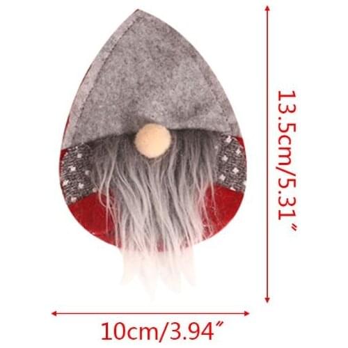 3pcs/set Fork Knife Cutlery Holder Silverware Tableware Bag Swedish Santa Gnome Home Christmas Party Table Dinner Decor