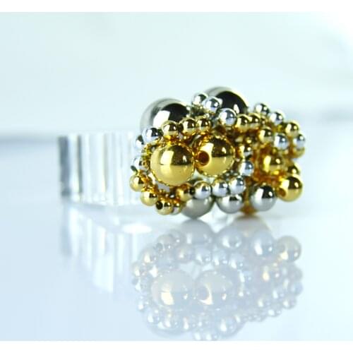 Free shipping gold/silver pearl with square acrylic napkin ring napkin holder 4 pcs qn20112501