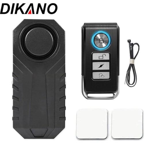 113db Motorcycle Electric Bicycle Security Bike Vibration Alarm Wireless With Remote Control Anti-theft Waterproof