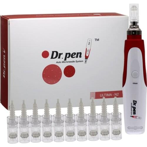 Dr.Pen Ultima N2 Microneedling Pen Electric Auto Electric Micro Rolling Derma Stamp Therapy Beauty Tools With 12Pcs Cartridges