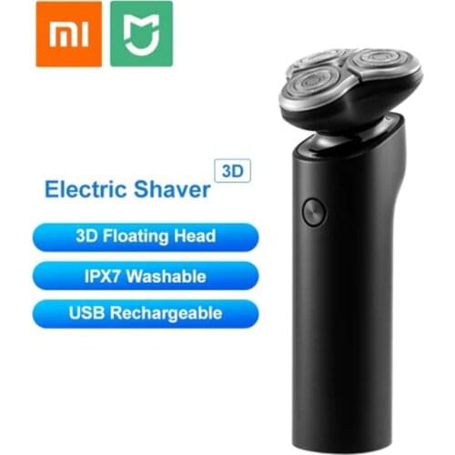 Xiaomi Mijia Electric Shaver S500 Rechargeable 3 Heads Type-C Wet Dry Shaving Machine Beard Trimmer Washable Double Blade Shaver