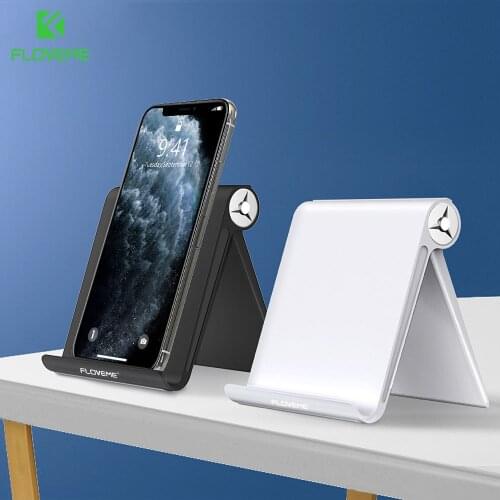 FLOVEME Phone Holder Stand For iPhone 11 Xr 8 7 Samsung S10 Adjustable Aluminium Desktop Holder Mobile Phone Tablet Stand Holder