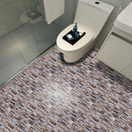 Simulation Shale Pattern Frosted Tiles Floor Wall Stickers Kitchen Bathroom Stairs Wallpaper Non-slip Waterproof Art Wall Decals