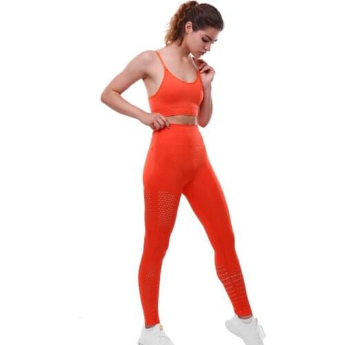 Yoga Sets Women Gym Sports Set Elastic Sports Hight Waist Leggings Sportswear Workout Sets Women Yoga Sets Women Gym Sports Set