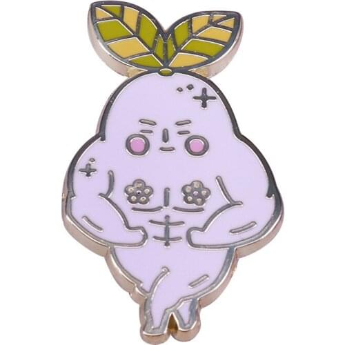 Creativity Veggie Radish Hard Enamel Pins Collect Funny Anime Movies Metal Cartoon Brooch Backpack Collar Lapel Badges