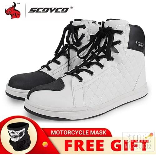 SCOYCO Summer Motorcycle Boots Women Men Casual Shoes Microfiber Leather Moto Motocross Riding Boots Breathable Motorbike Shoes