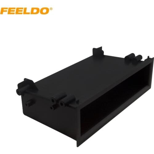 FEELDO 1DIN Car Stereo Radio Refitting Dashboard Installation Mounting Trim Fascia Storage Box Spacer For Toyota #AM1531