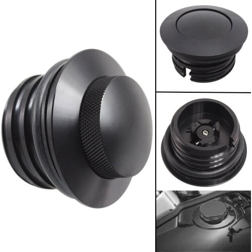 Motorcycle Black Knurled Fuel Tank Cap Gas Fuel Cap Fits For Harley Dyna Softail Fat Bob Touring Road King Sportster 1200 833