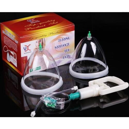 Breast Enlargement Pump 13cm CUP Chest gain Cupping Appliance For Lady A B C D breast bigger massage cupping theray Size L