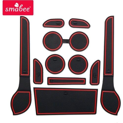Smabee Gate slot pad FOR NISSAN ALMERA N17 2014-2017 Interior Door Pad/Cup Non-slip mats