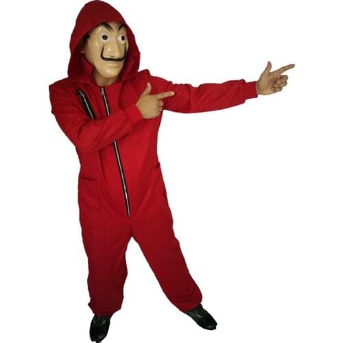 New Salvador Dali Costume The House of Paper La Casa De Papel Cosplay Party Halloween Masks Costumes Money Heist Clothing Mask