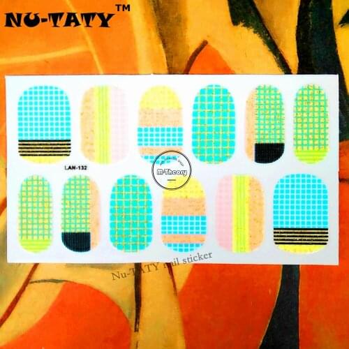 Nu-TATY 20 style Nail Wraps Stickers, Sharp Blue Glitter Designs, Waterproof Nail Arts Polish Gel Foils Keep 2-3 weeks