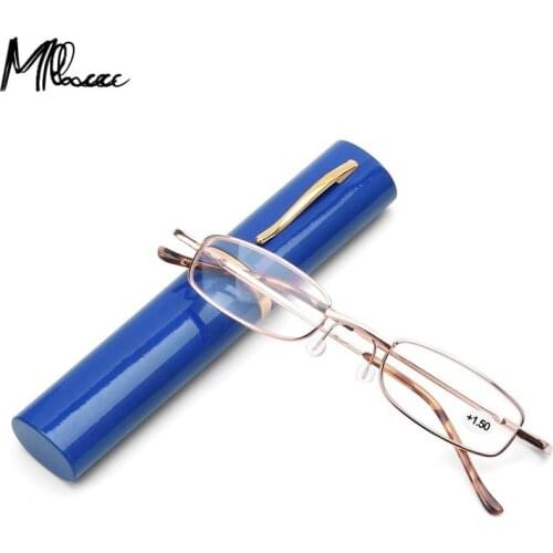 + 1.5 2.0 2.5 3.0 3.5 4.0 Reading Glasses Women Men Ultralight Portable Mini Hyperopia Metal Glasses Presbyopia Diopters Plus