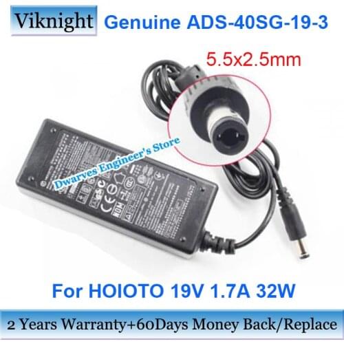 Genuine HOIOTO 19V 1.7A 32W ADS-40SG-19-3 19032G ADS-40SG-19-3 AC Adapter For VIEWSONIC VX2363SMHL-W 23 INCH MONITOR AC Charger
