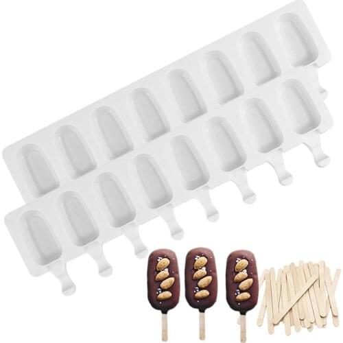 Plastic Mold Ice Cream Tray Reusable Durable Silicon White Juice Popsicle Maker Generic Kitchen Accessories