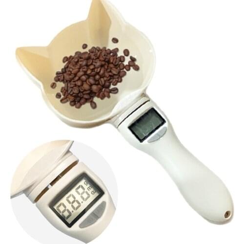 Dog Cat Feeding Bowl Kitchen Scale Spoon Pet Food Scale Cup For Measuring Scoop Cup 800g/1g Portable With Led Display 2021