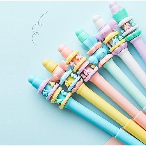 Funny Rotating Pen Kawaii Spinning Gaming Pen for Kids Students Writing Toy Pens Ballpoint Pen Cute Stationery School Supplies