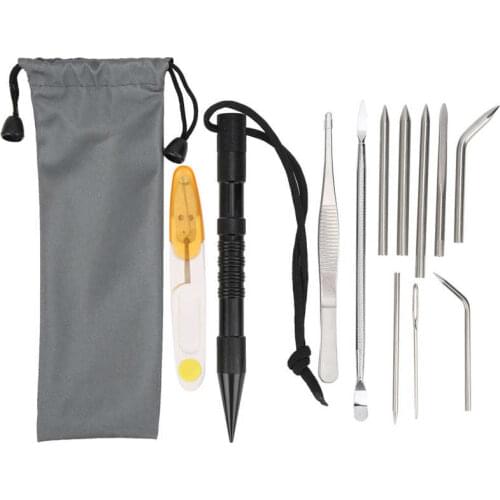 12Pcs/Set Paracord Needles Knitting Tool Aluminium Parachute Cord Paracord Stitching Needles Set Bracelets DIY Knitting Tool Kit