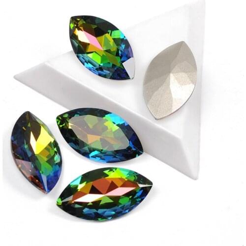 CTPA3bl 4227 Best Quality Fancy Rhinestone VM Color Navette Shape Rhinestone Beauty Glitter Stones Crystals Nail Appliques DIY